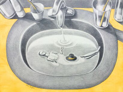 Washbasin - a Paintings Artwork by BIN LIU